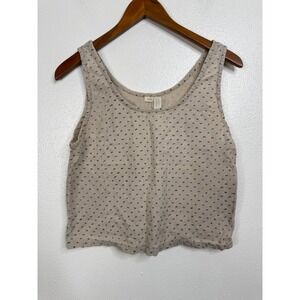Po-em Block Print Cotton Tank Top‎ Size Small